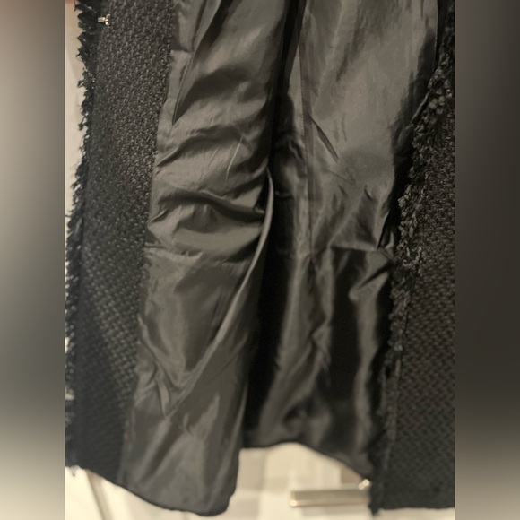 NWOT Venus black long blazer with fringe size 8 - Picture 5 of 5